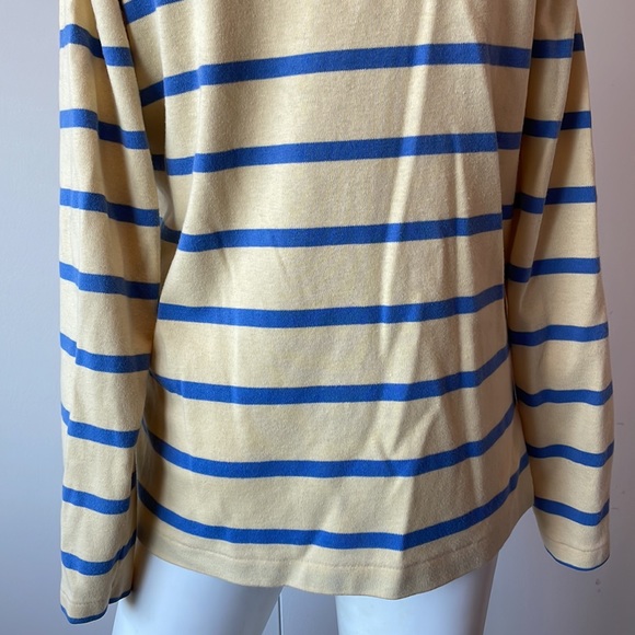 Land’s End Beige & Navy Striped Turtleneck SzMed - Picture 9 of 10